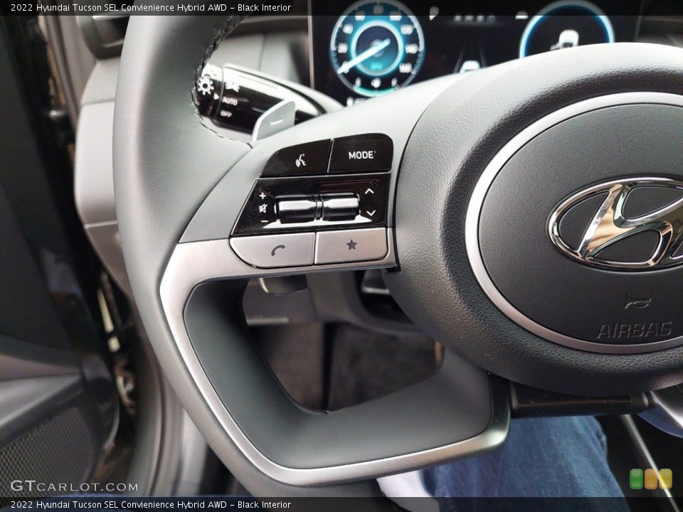 Black Interior Steering Wheel for the 2022 Hyundai Tucson SEL Convienience Hybrid AWD #142304693