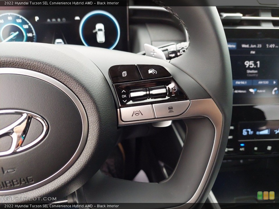 Black Interior Steering Wheel for the 2022 Hyundai Tucson SEL Convienience Hybrid AWD #142304714