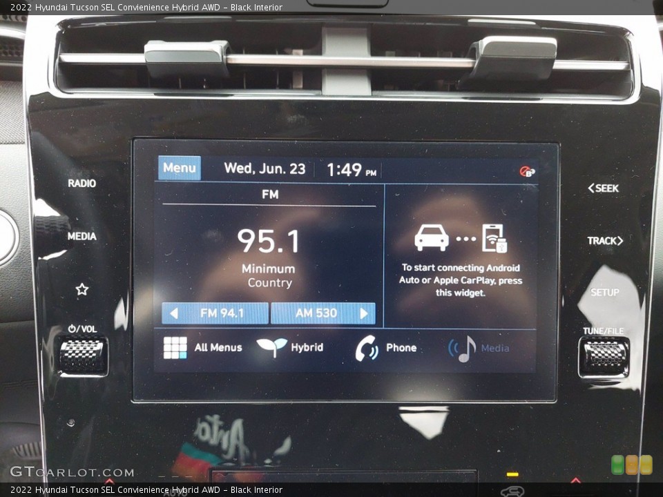 Black Interior Audio System for the 2022 Hyundai Tucson SEL Convienience Hybrid AWD #142304762