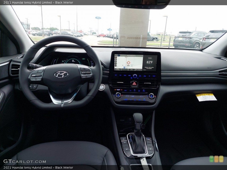 Black Interior Dashboard for the 2021 Hyundai Ioniq Hybrid Limited #142305845
