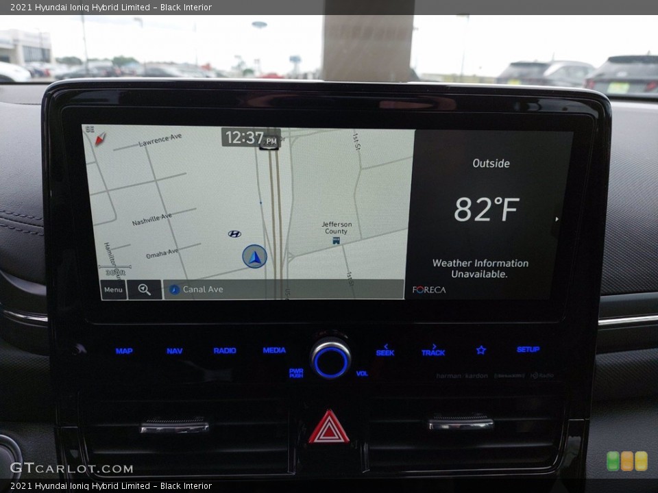 Black Interior Navigation for the 2021 Hyundai Ioniq Hybrid Limited #142306025