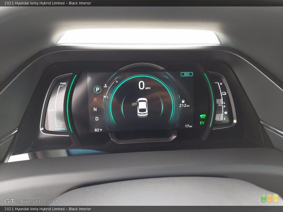 Black Interior Gauges for the 2021 Hyundai Ioniq Hybrid Limited #142306172