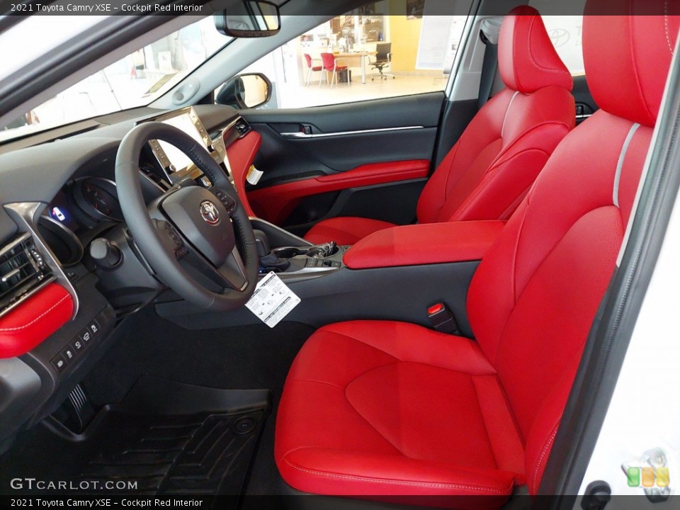 Cockpit Red Interior Front Seat for the 2021 Toyota Camry XSE #142306406