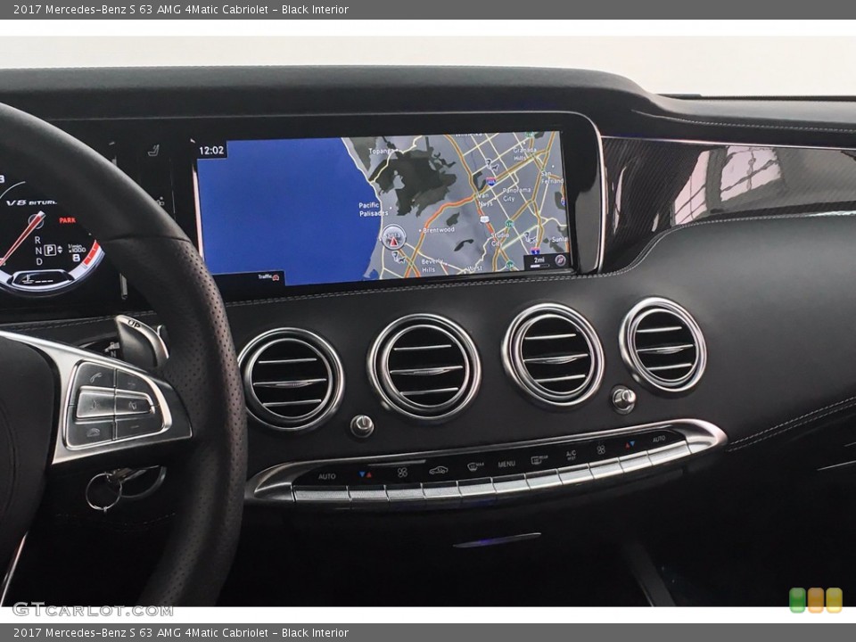 Black Interior Navigation for the 2017 Mercedes-Benz S 63 AMG 4Matic Cabriolet #142308230