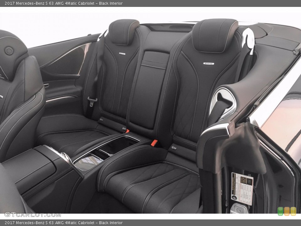 Black Interior Rear Seat for the 2017 Mercedes-Benz S 63 AMG 4Matic Cabriolet #142308299