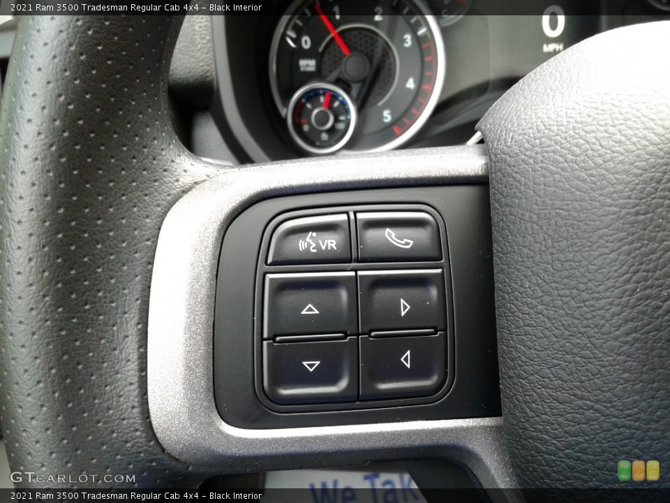 Black Interior Steering Wheel for the 2021 Ram 3500 Tradesman Regular Cab 4x4 #142313752