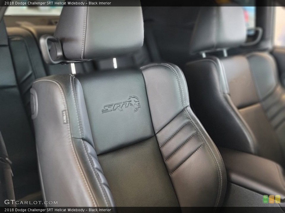 Black Interior Front Seat for the 2018 Dodge Challenger SRT Hellcat Widebody #142314722