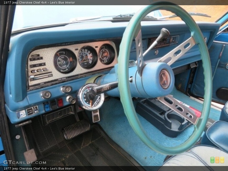 Levi's Blue Interior Dashboard for the 1977 Jeep Cherokee Chief 4x4 #142315132