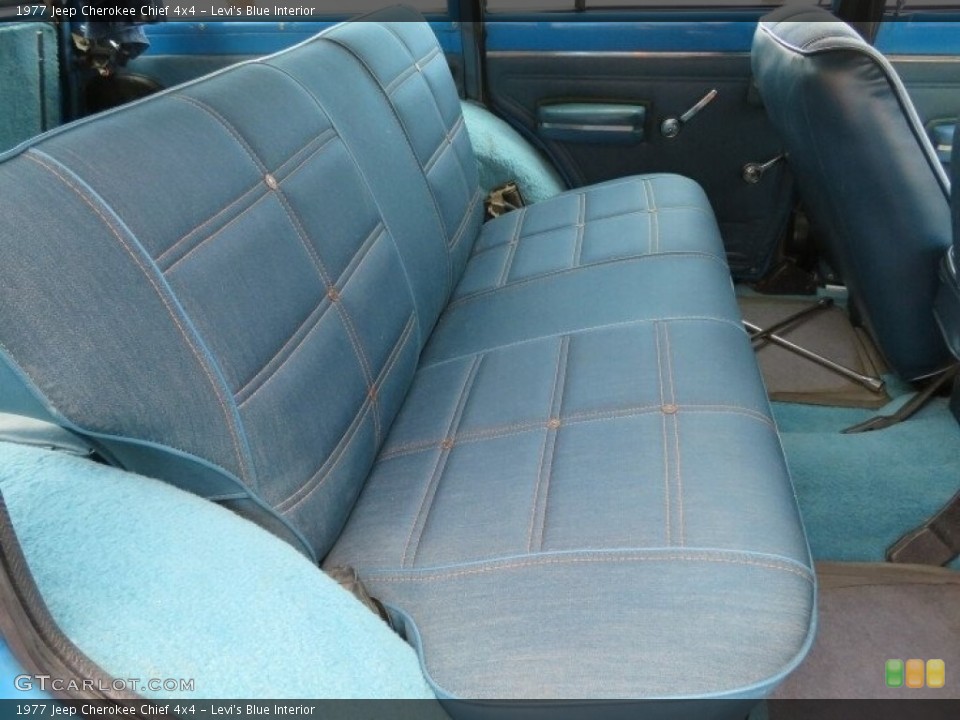 Levi's Blue Interior Rear Seat for the 1977 Jeep Cherokee Chief 4x4 #142315267