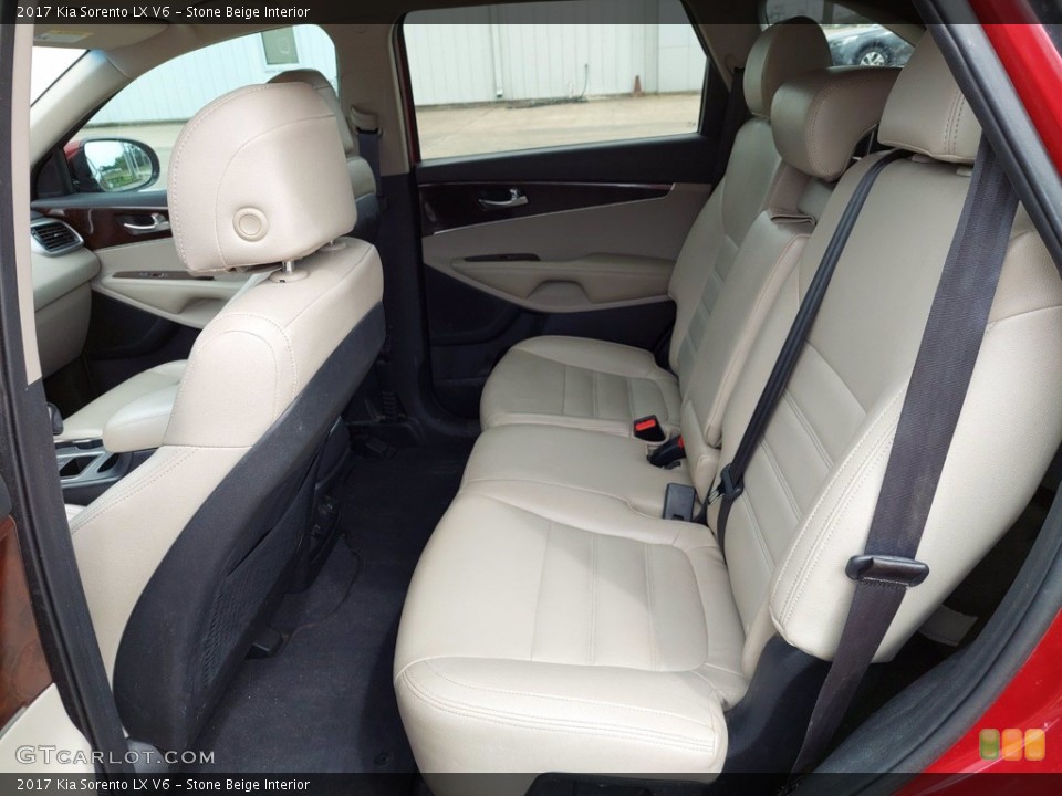 Stone Beige Interior Rear Seat for the 2017 Kia Sorento LX V6 #142318354
