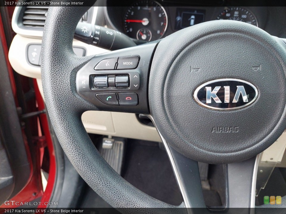 Stone Beige Interior Steering Wheel for the 2017 Kia Sorento LX V6 #142318429