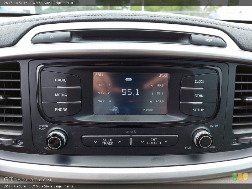 Stone Beige Interior Audio System for the 2017 Kia Sorento LX V6 #142318495