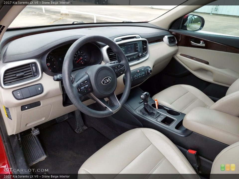 Stone Beige Interior Prime Interior for the 2017 Kia Sorento LX V6 #142318663