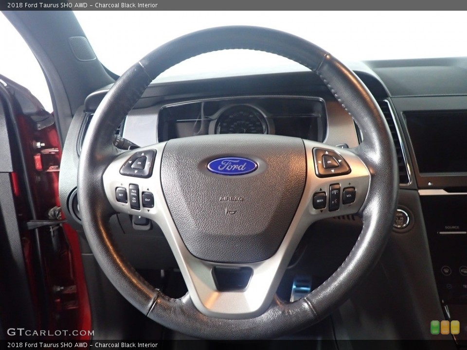 Charcoal Black Interior Steering Wheel for the 2018 Ford Taurus SHO AWD #142319905