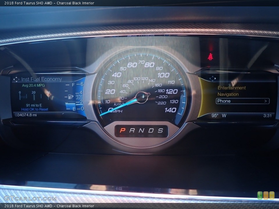 Charcoal Black Interior Gauges for the 2018 Ford Taurus SHO AWD #142319914