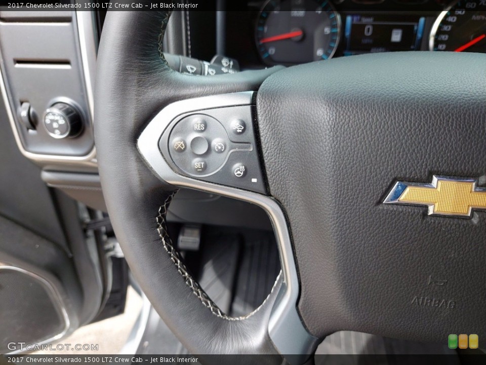 Jet Black Interior Steering Wheel for the 2017 Chevrolet Silverado 1500 LTZ Crew Cab #142320577