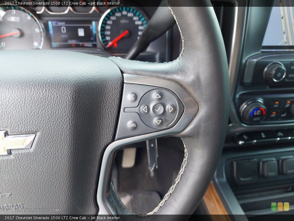 Jet Black Interior Steering Wheel for the 2017 Chevrolet Silverado 1500 LTZ Crew Cab #142320580