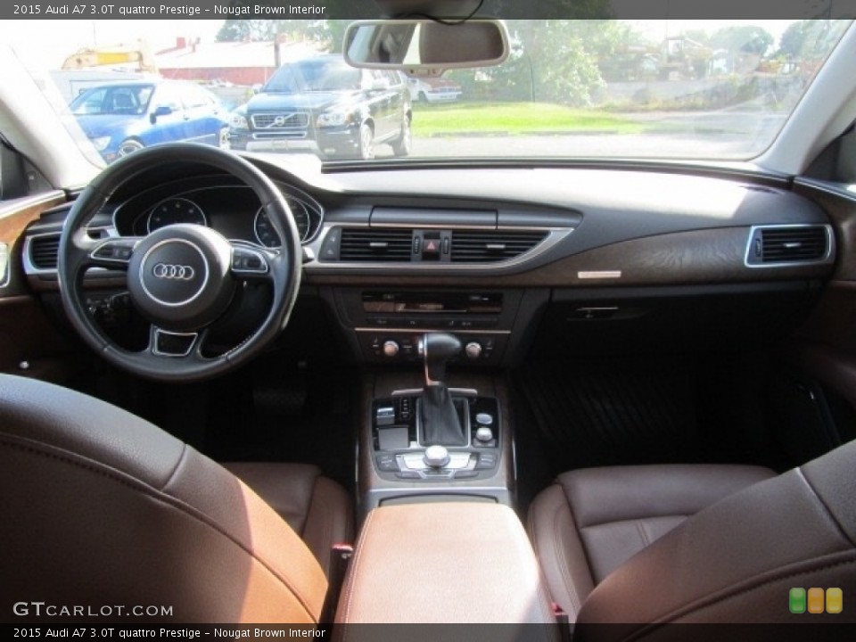 Nougat Brown Interior Dashboard for the 2015 Audi A7 3.0T quattro Prestige #142320658