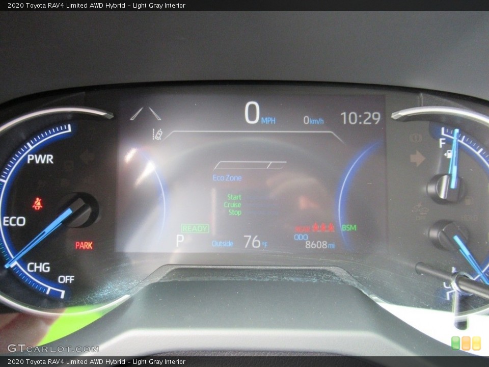 Light Gray Interior Gauges for the 2020 Toyota RAV4 Limited AWD Hybrid #142323002