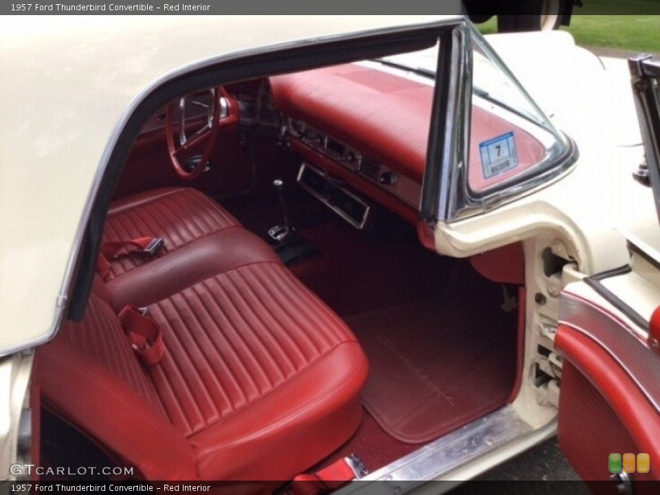 Red Interior Front Seat for the 1957 Ford Thunderbird Convertible #142325021