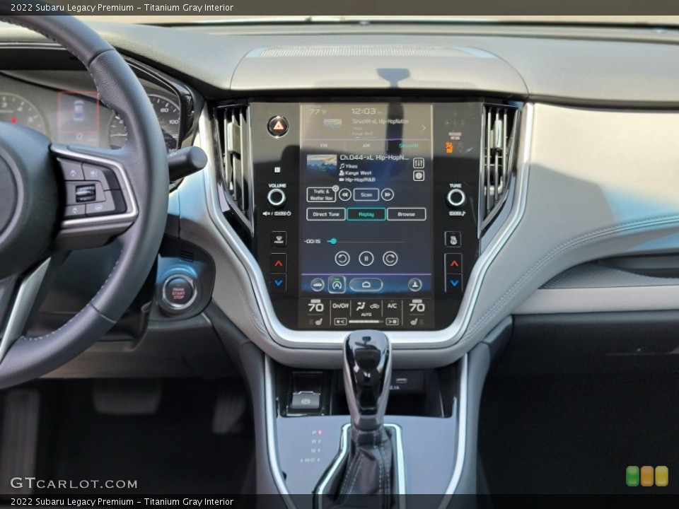 Titanium Gray Interior Controls for the 2022 Subaru Legacy Premium #142328177