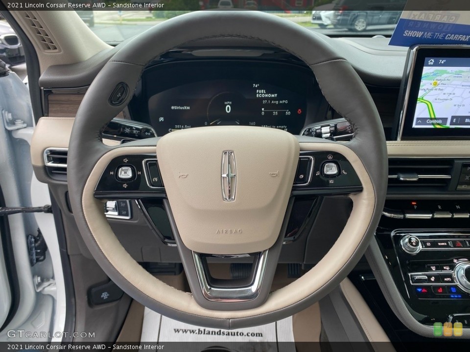 Sandstone Interior Steering Wheel for the 2021 Lincoln Corsair Reserve AWD #142328696
