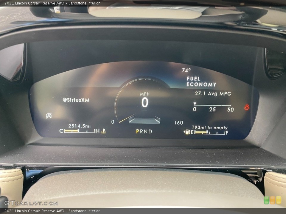 Sandstone Interior Gauges for the 2021 Lincoln Corsair Reserve AWD #142328705