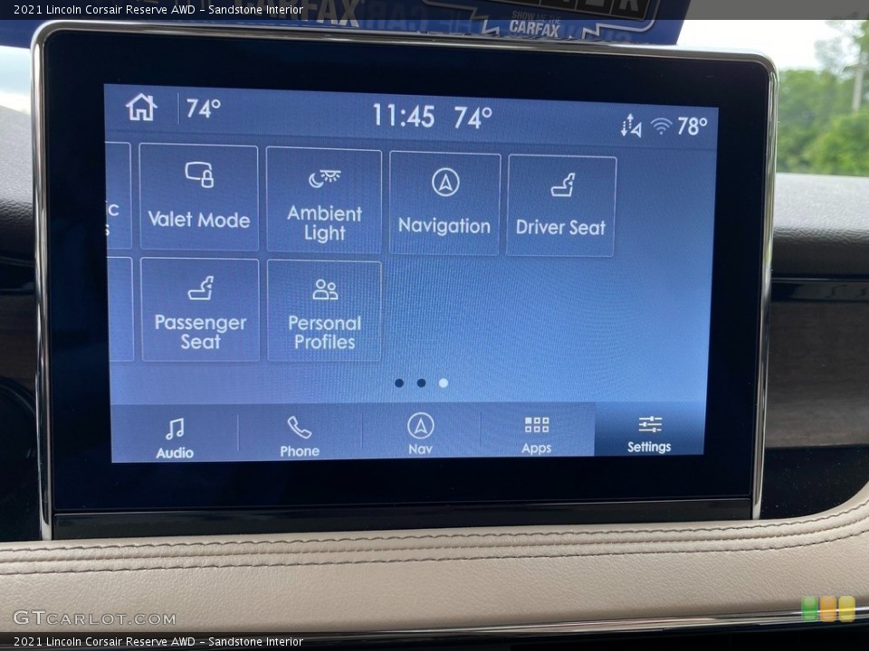 Sandstone Interior Controls for the 2021 Lincoln Corsair Reserve AWD #142328867