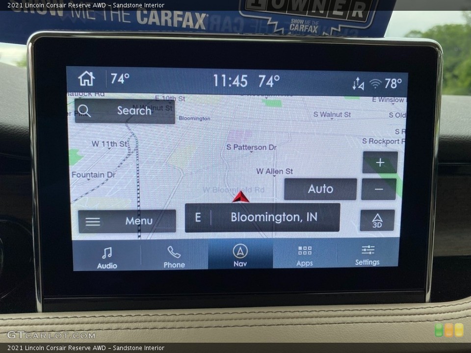 Sandstone Interior Navigation for the 2021 Lincoln Corsair Reserve AWD #142328891