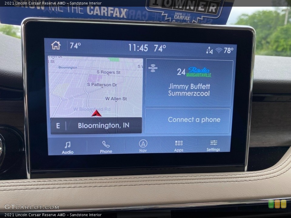 Sandstone Interior Navigation for the 2021 Lincoln Corsair Reserve AWD #142328900