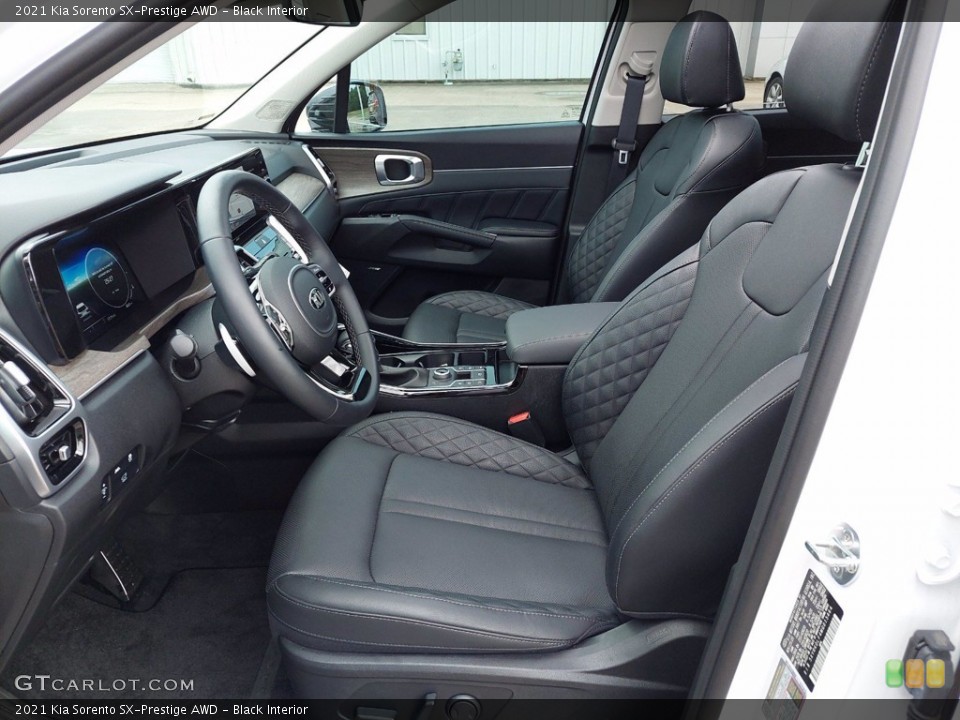 Black Interior Front Seat for the 2021 Kia Sorento SX-Prestige AWD #142329161