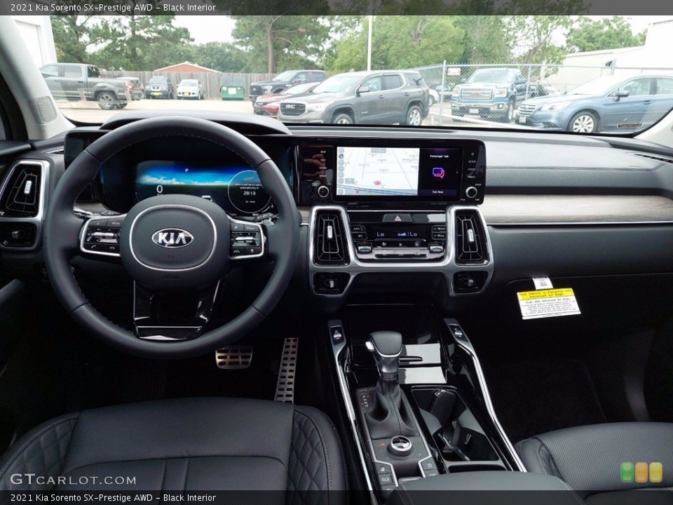 Black Interior Dashboard for the 2021 Kia Sorento SX-Prestige AWD #142329176