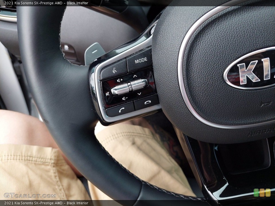 Black Interior Steering Wheel for the 2021 Kia Sorento SX-Prestige AWD #142329221