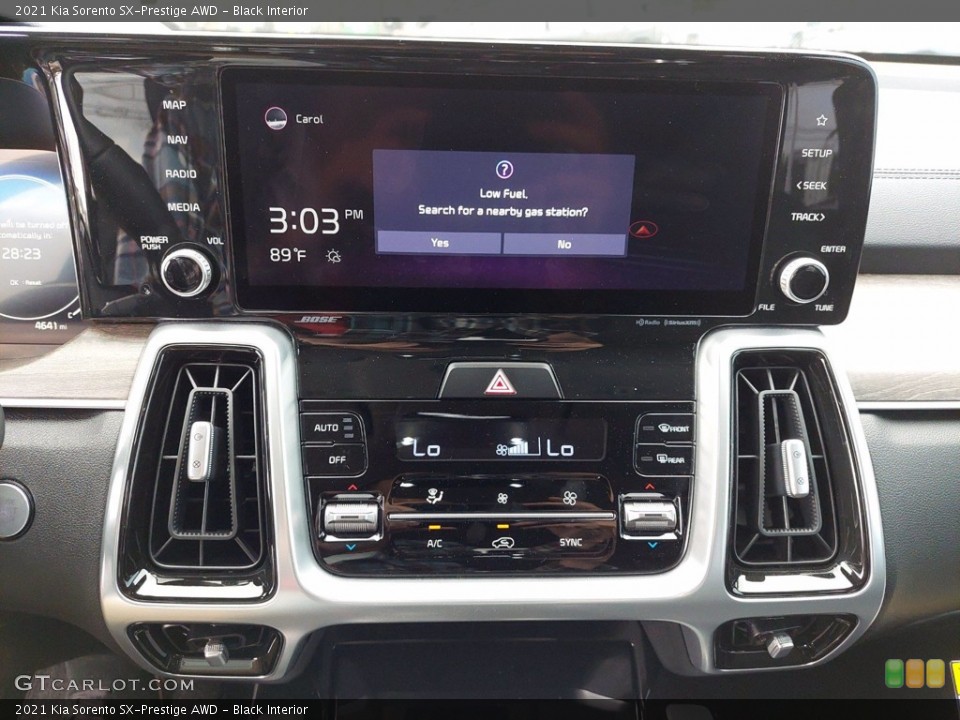 Black Interior Controls for the 2021 Kia Sorento SX-Prestige AWD #142329251