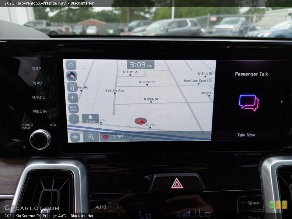 Black Interior Navigation for the 2021 Kia Sorento SX-Prestige AWD #142329281