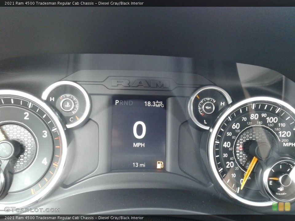 Diesel Gray/Black Interior Gauges for the 2021 Ram 4500 Tradesman Regular Cab Chassis #142330150