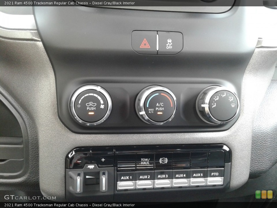 Diesel Gray/Black Interior Controls for the 2021 Ram 4500 Tradesman Regular Cab Chassis #142330216