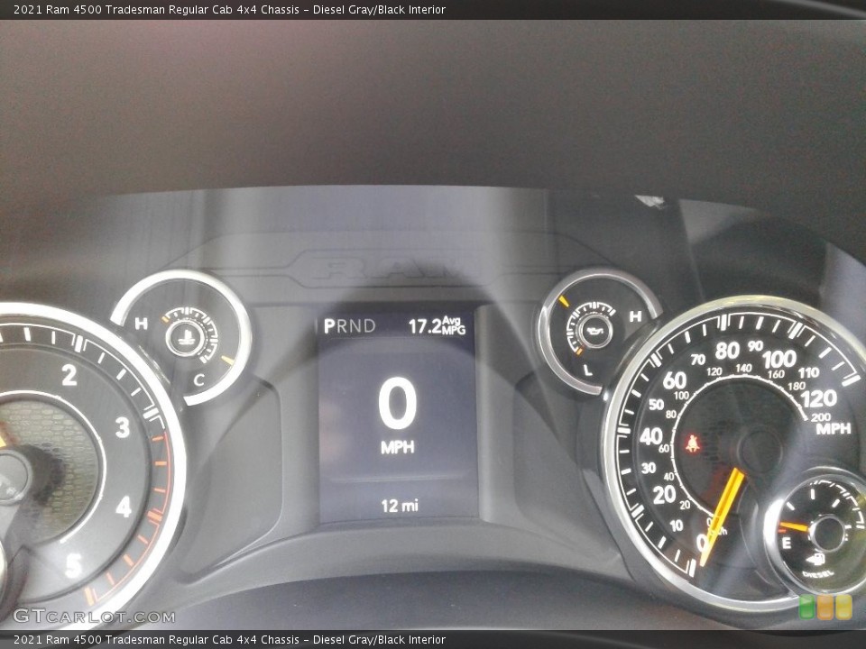 Diesel Gray/Black Interior Gauges for the 2021 Ram 4500 Tradesman Regular Cab 4x4 Chassis #142330732