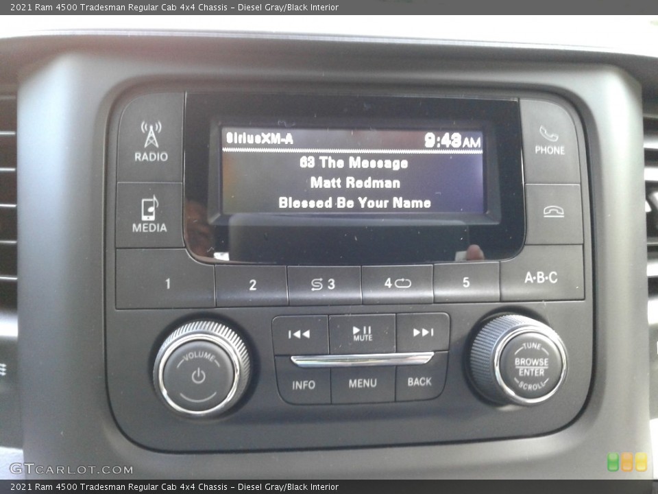 Diesel Gray/Black Interior Audio System for the 2021 Ram 4500 Tradesman Regular Cab 4x4 Chassis #142330783