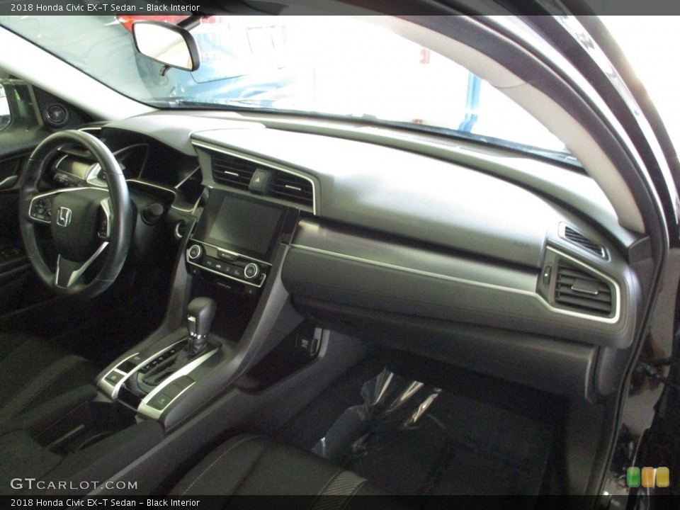 Black Interior Dashboard for the 2018 Honda Civic EX-T Sedan #142332688