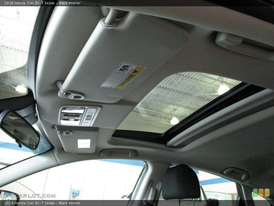 Black Interior Sunroof for the 2018 Honda Civic EX-T Sedan #142332774