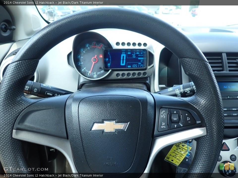 Jet Black/Dark Titanium Interior Steering Wheel for the 2014 Chevrolet Sonic LS Hatchback #142337416