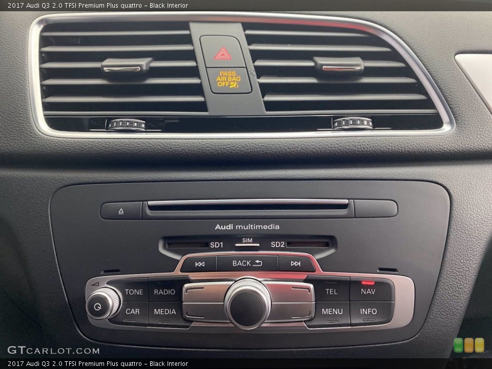 Black Interior Controls for the 2017 Audi Q3 2.0 TFSI Premium Plus quattro #142338235
