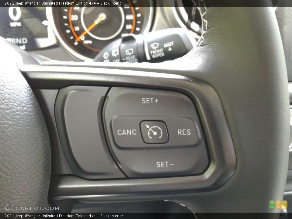 Black Interior Steering Wheel for the 2021 Jeep Wrangler Unlimited Freedom Edition 4x4 #142338349