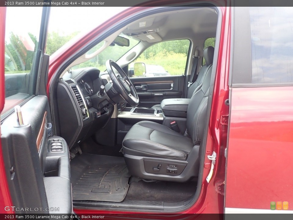 Black Interior Front Seat for the 2013 Ram 3500 Laramie Mega Cab 4x4 #142341811