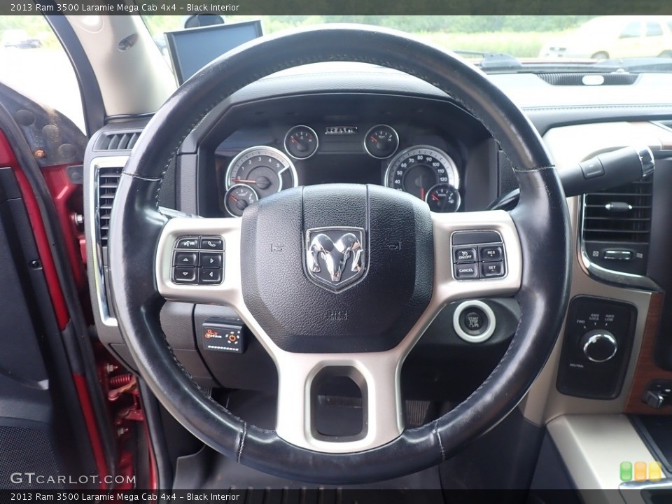 Black Interior Steering Wheel for the 2013 Ram 3500 Laramie Mega Cab 4x4 #142341892