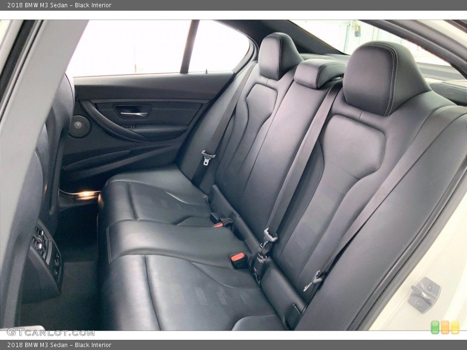 Black Interior Rear Seat for the 2018 BMW M3 Sedan #142343941