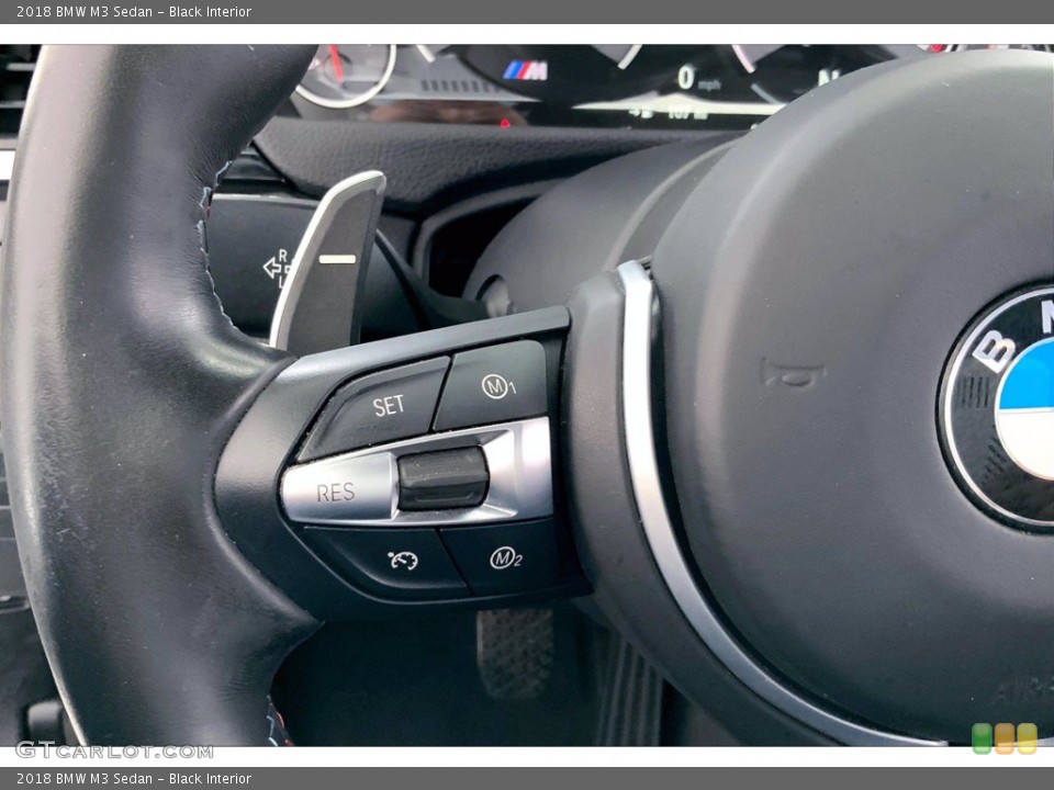 Black Interior Steering Wheel for the 2018 BMW M3 Sedan #142343968