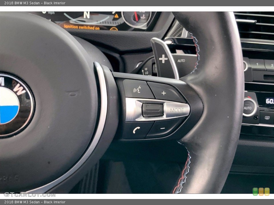 Black Interior Steering Wheel for the 2018 BMW M3 Sedan #142343992