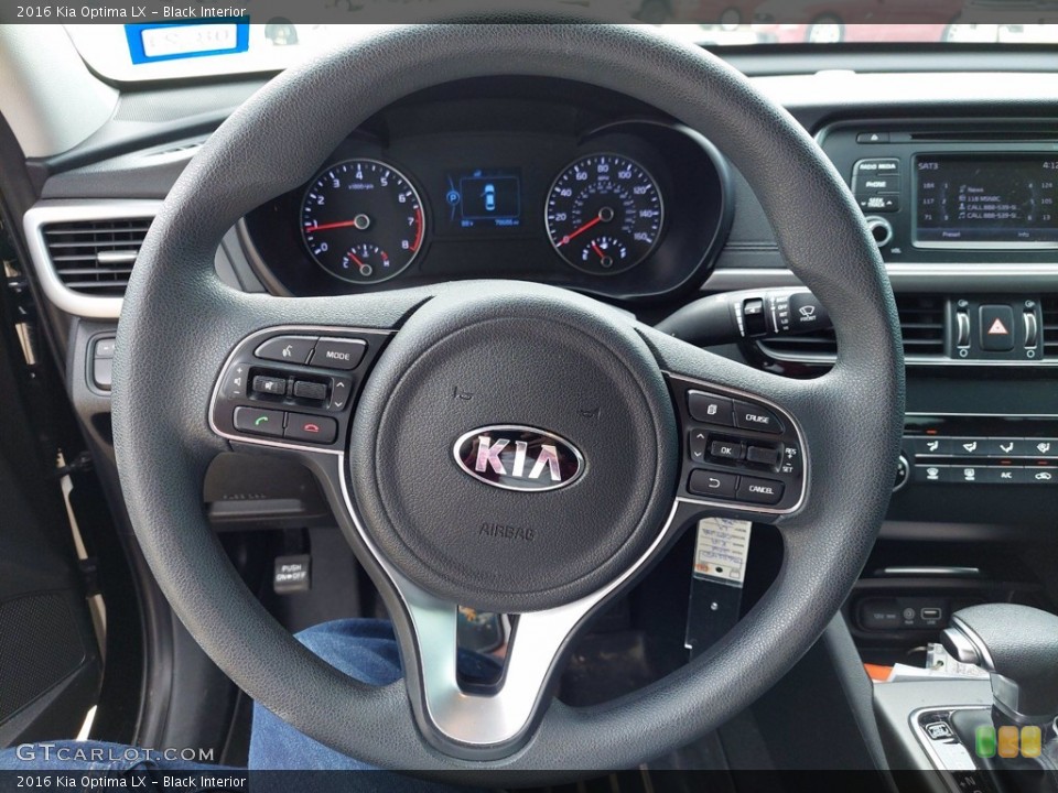 Black Interior Steering Wheel for the 2016 Kia Optima LX #142344654